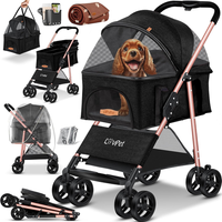 Lovpet® Hundewagen 2In1 Hundebuggy Hundebox Tragetasche Faltbar Klappbar Bis 20K