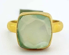 GENUINE 5.12 Cts OPAL RING 914K YELLOW GOLD PLATED - New With Tag