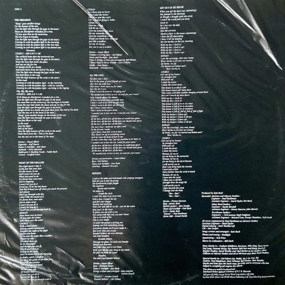 Kate Bush - The Dreaming - 1982 - Original Pressing - Canada - Mint. - Image 4 of 4