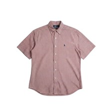 Polo Ralph Lauren Blake 100 Cotton Red Gingham Plaid Short Sleeve Button Up L
