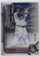 2022 Bowman Chrome Prospect Refractor 218/499 Jorbit Vivas #CPA-JV Auto 1h5h