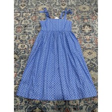 The Beaufort Bonnet Company Dress Women XL Blue Geometric Tie Strap NWT