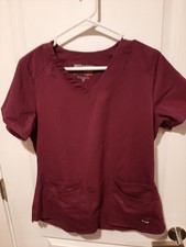 Medium Maroon Greys Anatomy Scrub Top Blouse