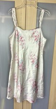 Pink Victorias Secret Satin Babydoll Coquette Chemise Slip Dress M Nightie