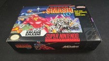 Super Smash T.V. Authentic Super Nintendo SNES EXMT+ cond COMPLETE n box+poster!