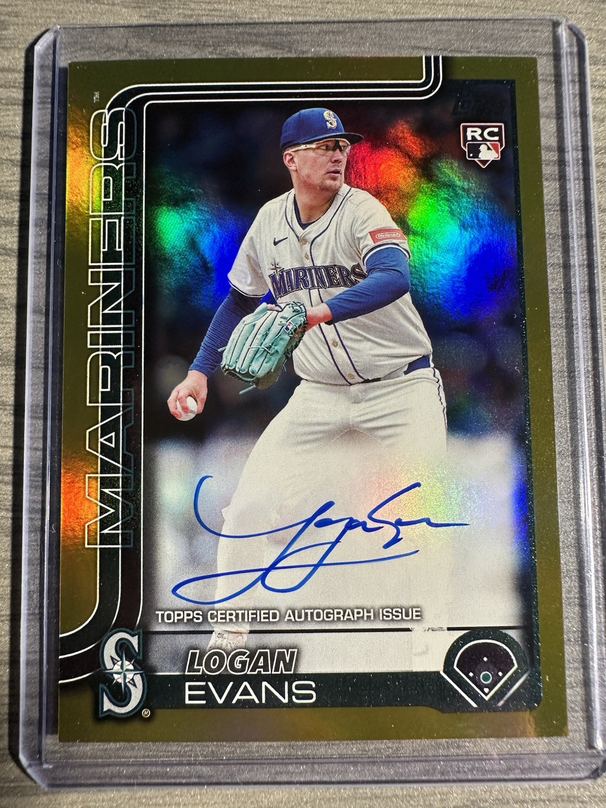 2025 Topps Update Series Logan Evans Real One Auto Gold Parallel/50 US302 Desc
