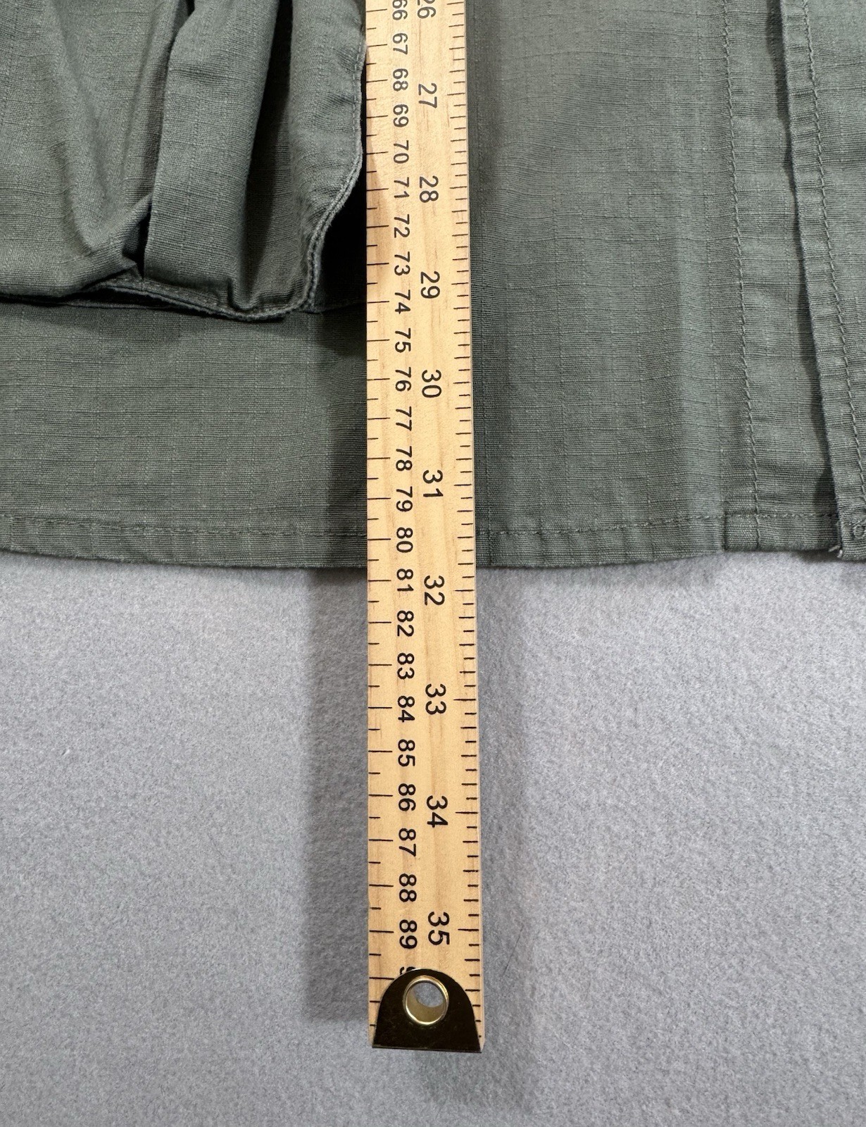 Military Shirt Large Regular Green Jungle Jacket Slant Pocket Ripstop Army