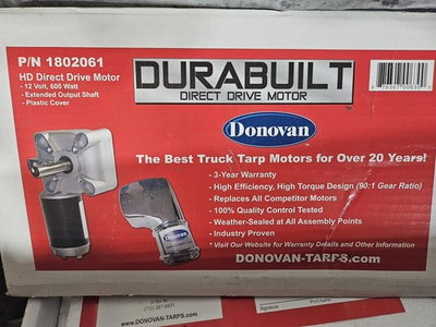 #ad Durabuilt Direct Drive Motor With Plastic Cover For Truck Tarp 12V 600W New $225.00