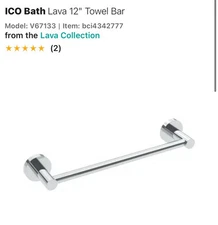 Bathroom Towel Bar - ICO Volkano V67133 Lava 12" Towel Bar Chrome