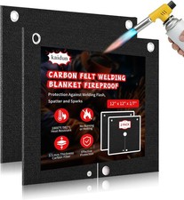 Welding Blanket Fireproof, 2 Pieces of 12'' x 12'' Opening Shape Heat Shield ...