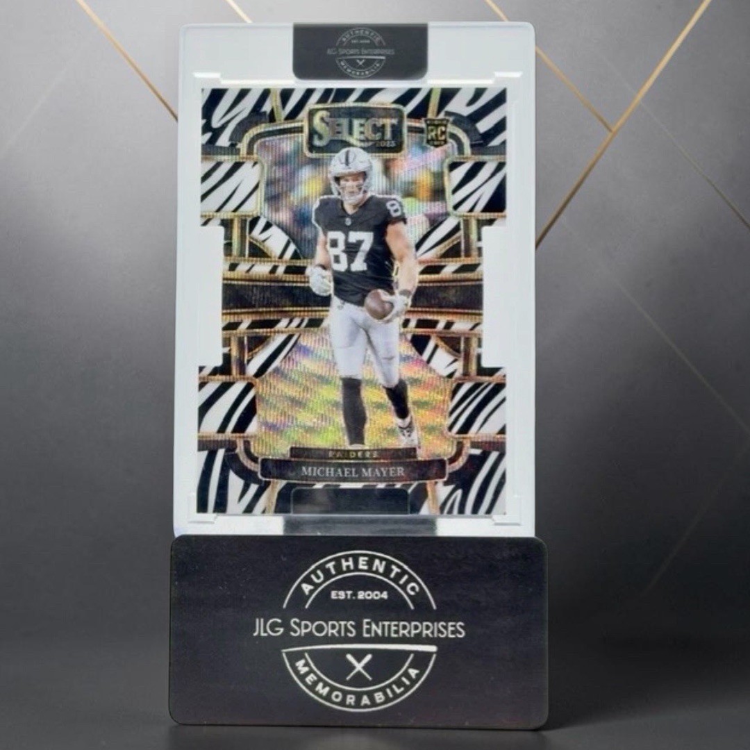 Michael Mayer 2023 Panini Select - Concourse Die-Cut Zebra Prizm #57 (RC)