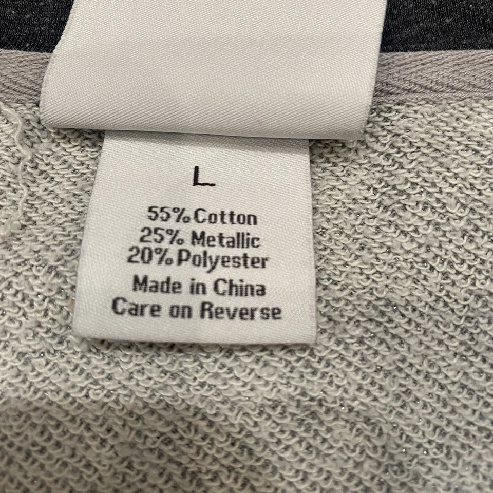 Sudadera con Capucha Para Mujer J. America Leaf Brazen Life Brillo Raglán Cremallera Gris Talla Grande Foto 4 de 4