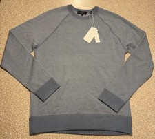 Vince Birdseye Long Sleeve Crewneck Wool Cashmere Sweater Blue Men  s Small 275