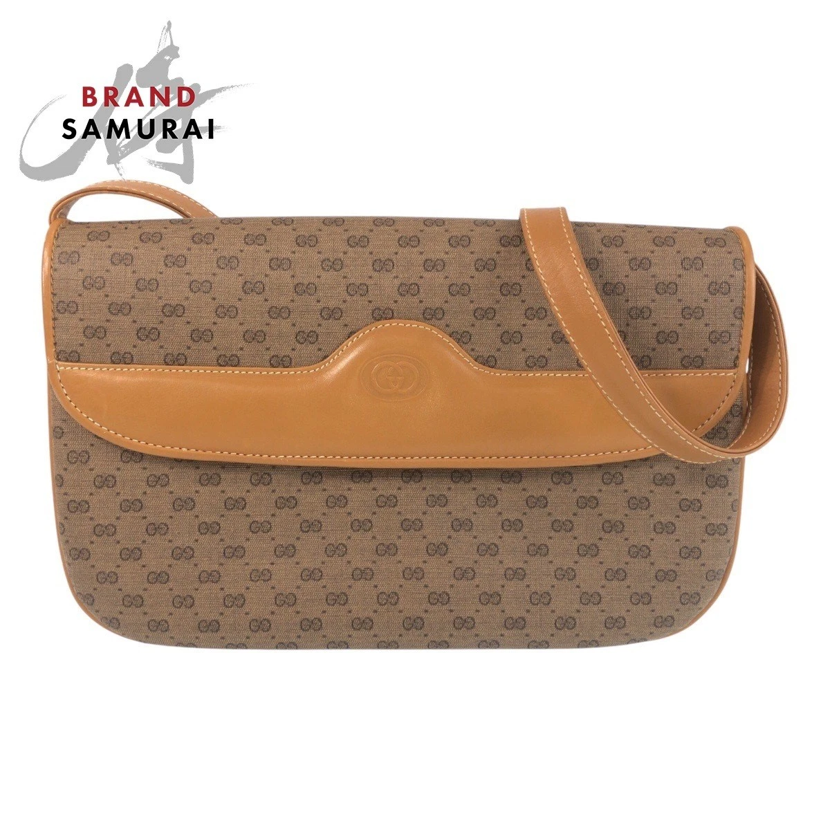 GUCCI Ancien sac à bandoulière Gucci Micro GG marron camel 004 256 diagonale Messenger B