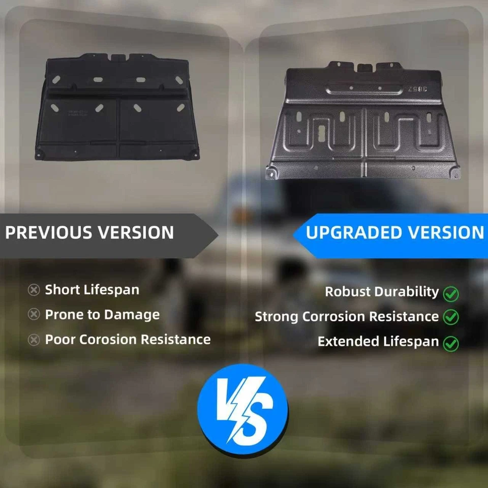 Upgrade Manganese Steel Splash Panel Shield ML3Z-7222-D For 2015-2024 Ford F-150 Foto 2 de 4