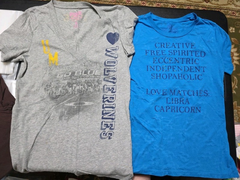 Juniors Sz Medium Lot Of 2 Graphic Tshirts