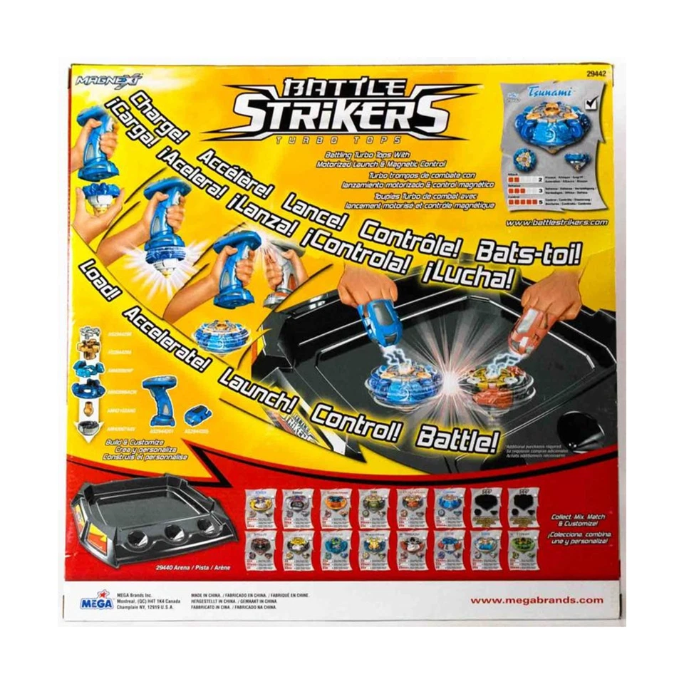 Mega Bloks Battle Strikers Turbo Tops - Starter Pack Tsunami Box Fair/Mint - Image 2 of 2