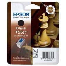 GENUINE AUTHENTIC EPSON T0511 BLACK INK CARTRIDGE C13T05114010
