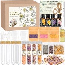 DIY Bath Salts Making Kit - 31PCS Relaxation Gifts for Spa  Body Care