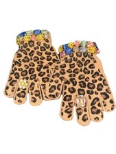 Super Smalls Leopard Print Girls Fashion Gloves One Size Fits Most New With Bag