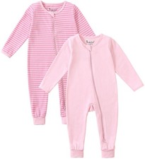Baby Sleeper Rompers,Unisex Boys Girls Zip-Front Pajamas -Piece Footless Outf...