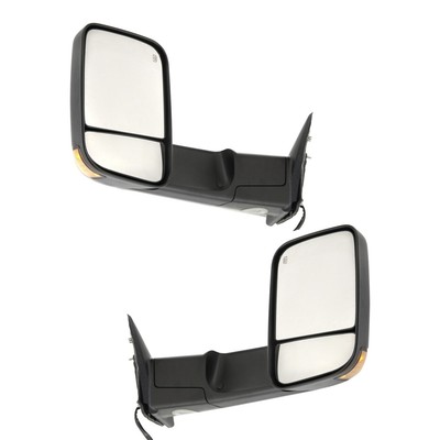 Tow Mirror Set For 2011 2012 Ram 1500 Left & Right Side Power Heated Puddle