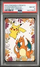 2023 POKEMON X PRONTO THANK YOU CARD VERSION 1 CHARIZARD/PIKACHU PSA 8