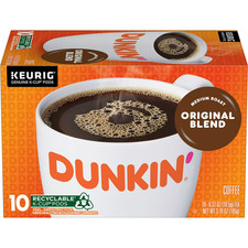 Dunkin' Original Blend Coffee, Medium Roast, Keurig K Cup Pods, 10 Count Box