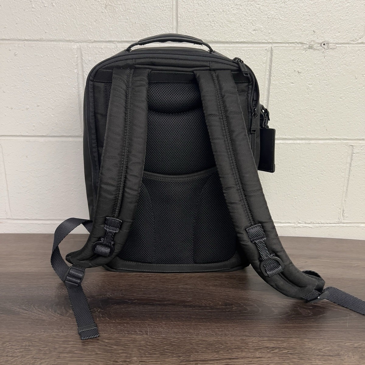 Tumi Alpha Bravo Davis Backpack Laptop Carry Bag Nylon Leather