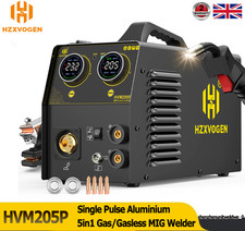 Gas/Gasless MIG Welding Machine 205Amp 220V Pulse Aluminium MIG/TIG/MMA Welder