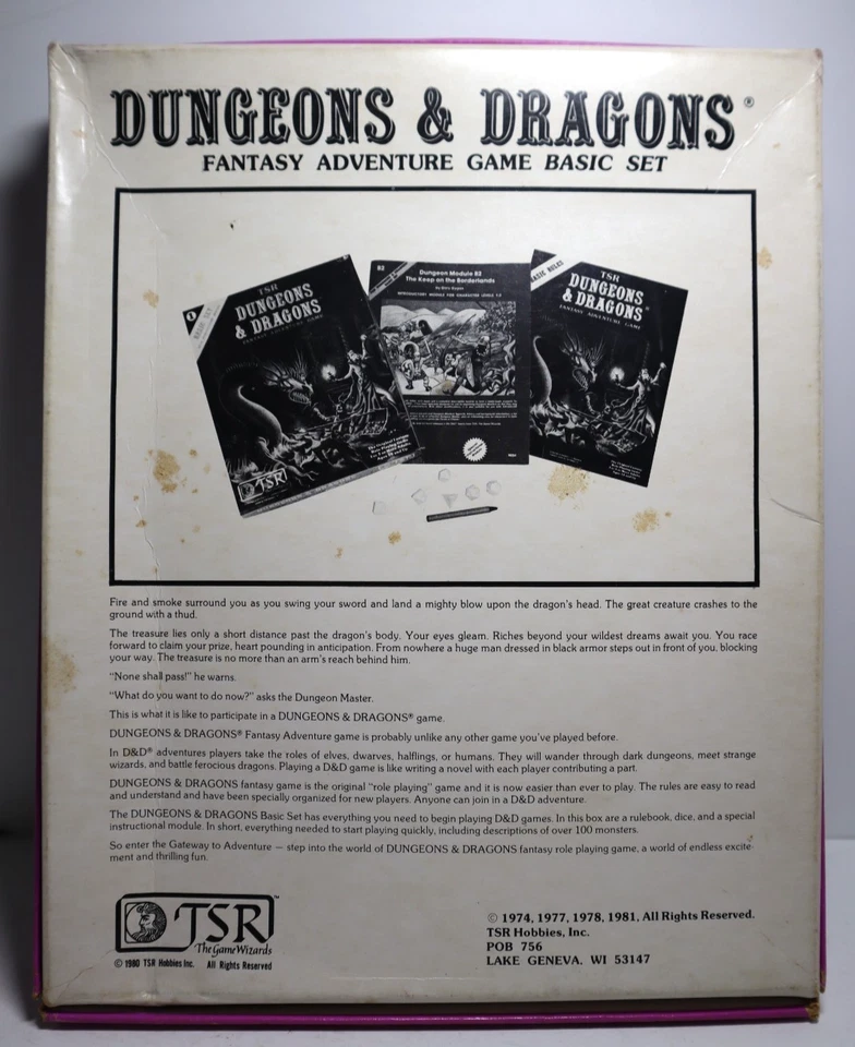 Vintage TSR Dungeons & Dragons Basic Set 1011 EXIB Unused 1981 1st Print Purple - Image 2 of 4