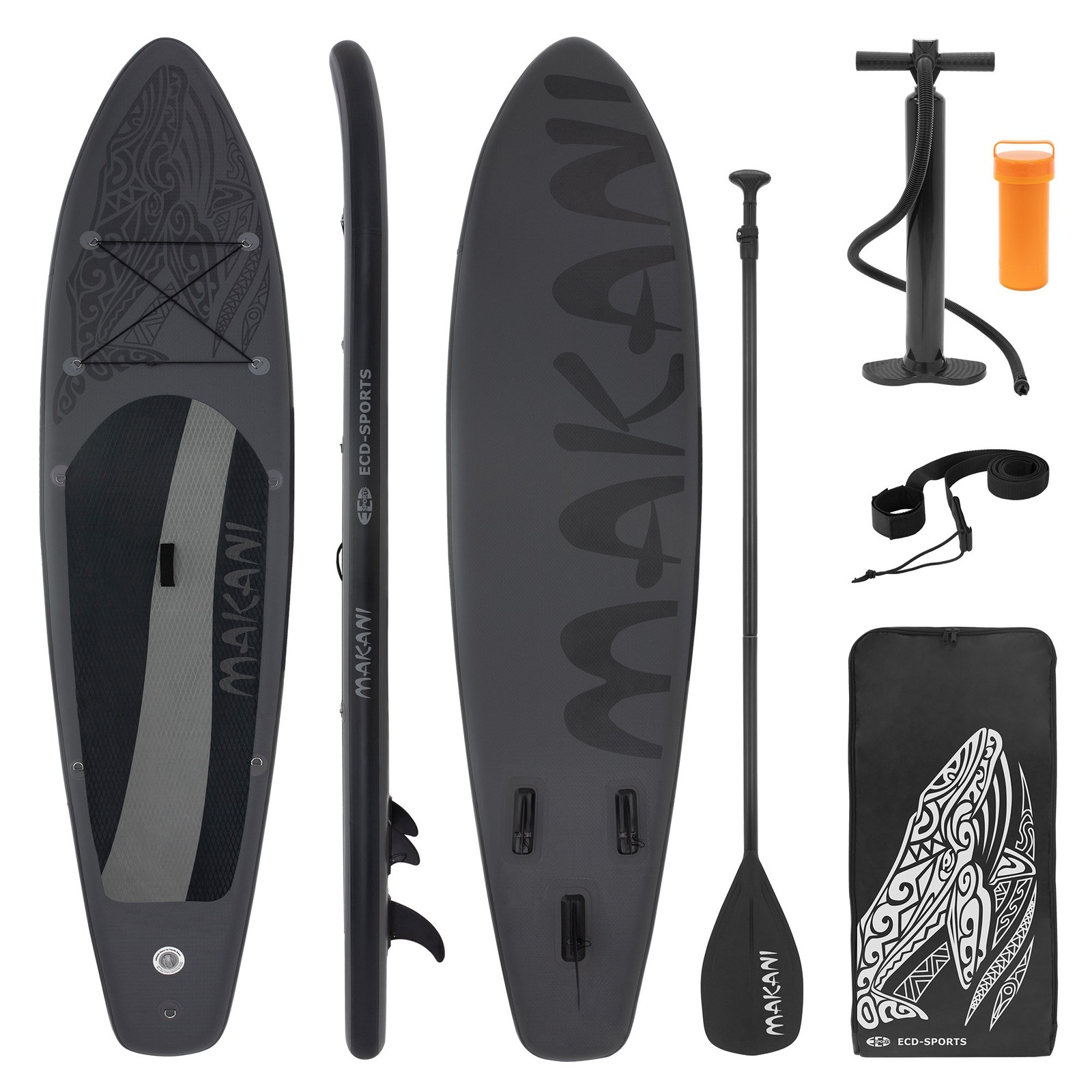 Surfboard stand up paddle Makani tabla hinchable sup negro incluido accesorios