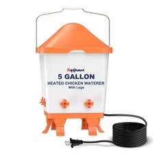 Heated Chicken Waterer 5 Gallon Thermostatically Controlled Poultry Water Hea...