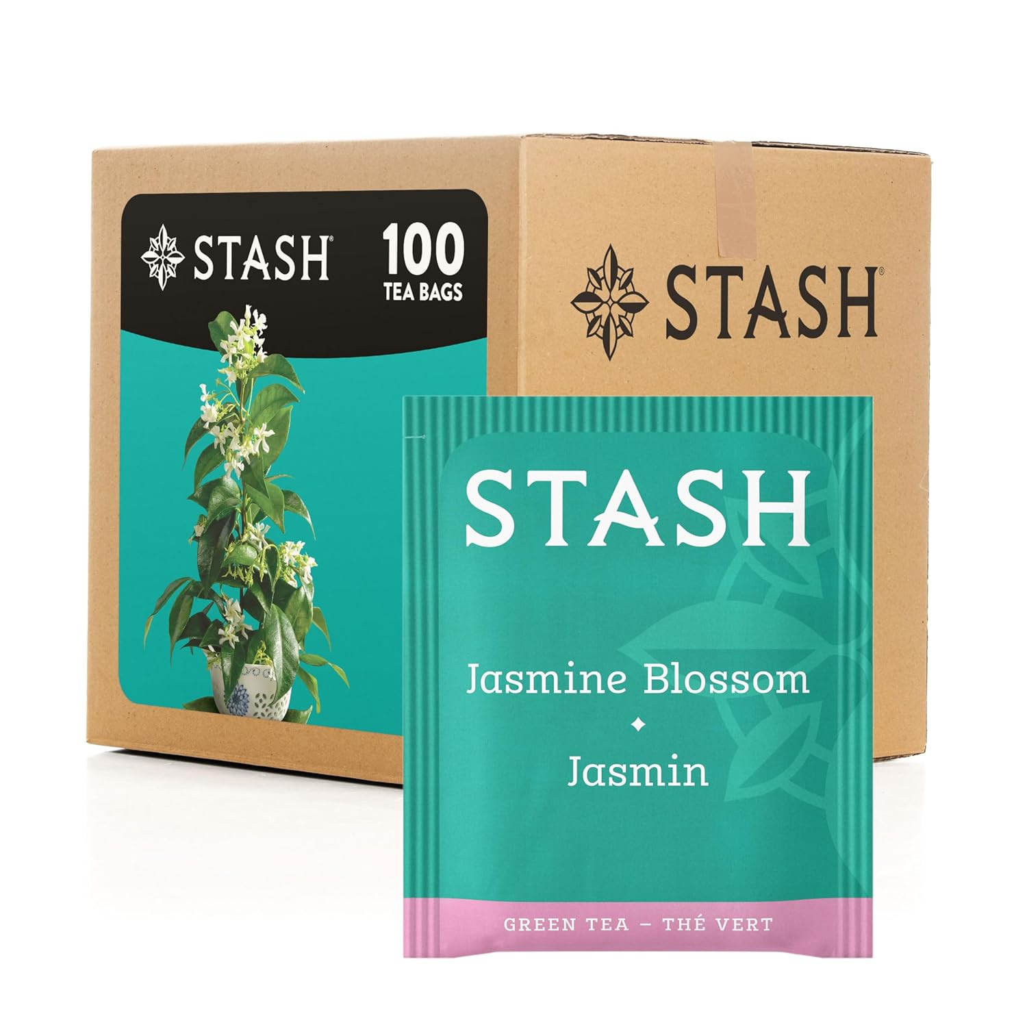 Jasmine Blossom Green Tea, Box Of 100 Tea Bags