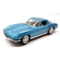 Chevrolet Corvette 1965 Metallic Light Blue 1:18 Maisto Auto Stradali -D- Neues