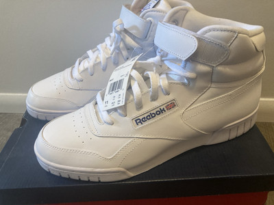 Reebok Exo Fit Hi top Mens Athletic Basketball Sneaker White Trainers Size 11 US