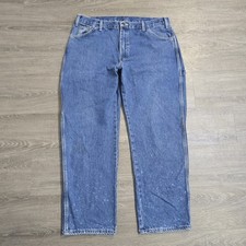 Vintage Y2K Dickies Carpenter Jeans Men 38x30 Blue Denim Cool Fade Baggy Straigt
