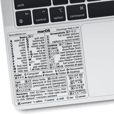 Mac OS Shortcuts Sticker for Air/Pro  Keyboard Stickers for macOS  Laminate...