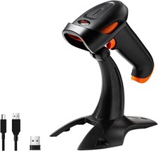 Tera QR Barcode Scanner Wireless Wired 1D 2D USB Handheld w/ Stand FT0002