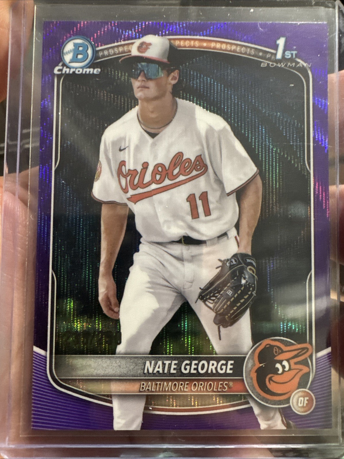2025 Bowman Chrome Nate George #BCP-184 1st Bowman Purple Wave /250