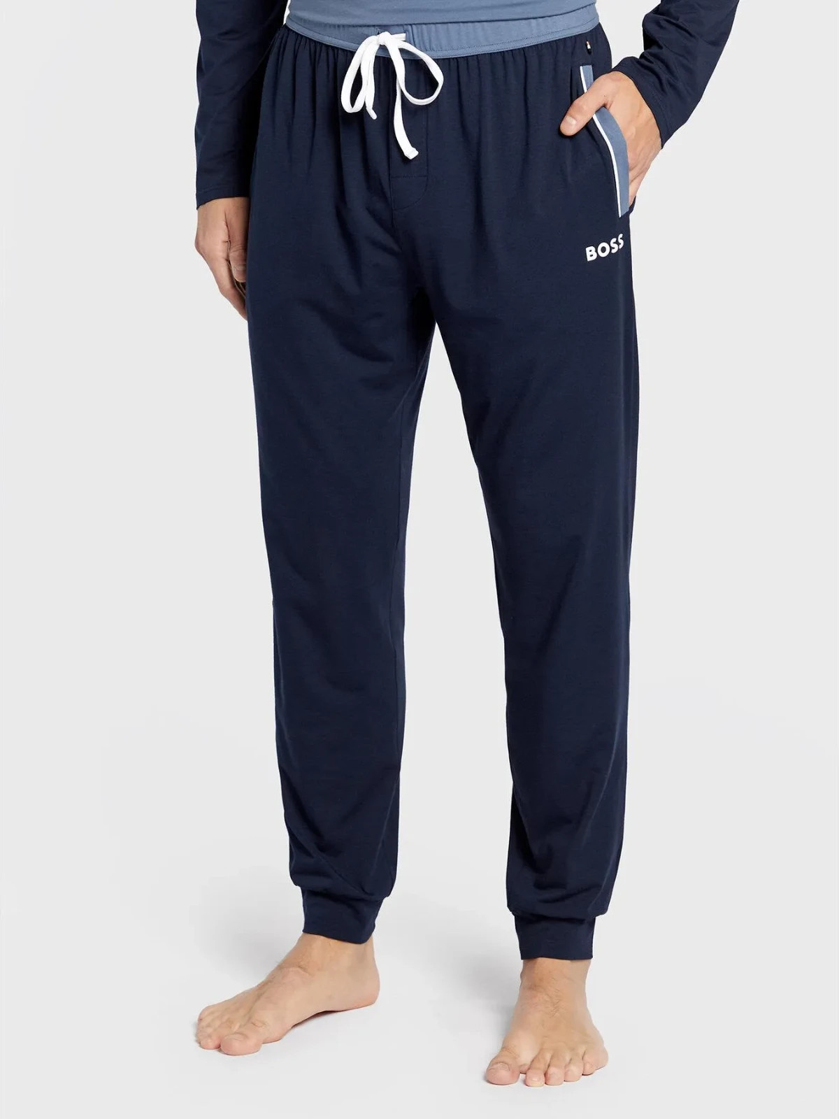HUGO BOSS Mens Navy Blue Loungewear Balance Bottoms Size Large BNWT