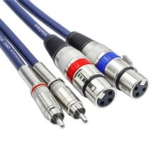 Tisino Dual XLR to RCA Cable, Heavy Duty 2 Female 2 Male 10 FT