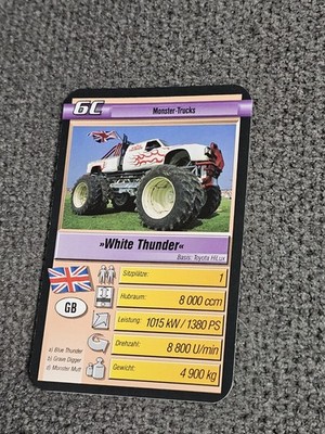 White Thunder - Monster Truck  - Einzelkarte - Quartett  (9E)