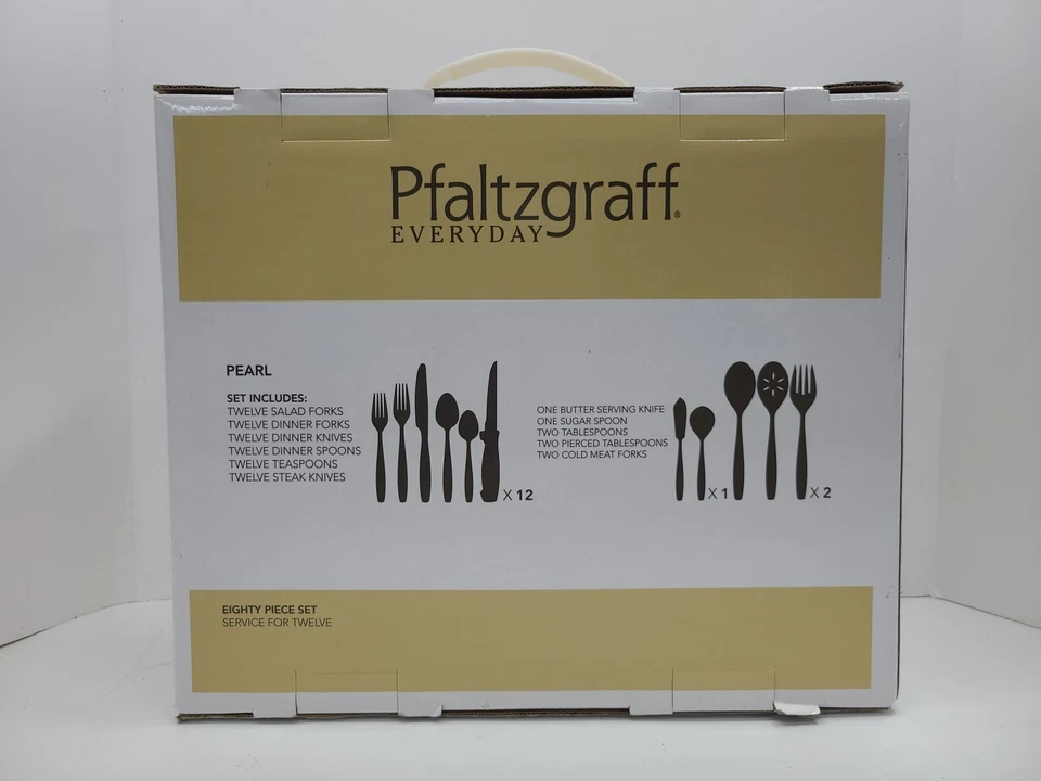 普法尔茨格拉夫日常珍珠不锈钢平底鞋 80 件套 12 件 — 第 3/4 张图片