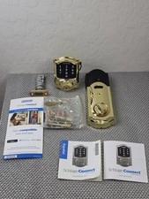 Schlage BE468 CAM 605 Camelot Connect Smart Deadbolt Lock, Bright Brass READ 2