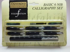 Vintage Osmiroid Calligraphy Foundation Set   Basic 6 Nibs   UK Made