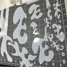 TRUE FIRE FLAMES 15pcs AIRBRUSH Paint STENCIL SET Mylar Reusable Stencils KIT