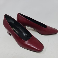 Vintage Amalfi Shoes Womens Size 9 B Red Leather Dreem Pumps Made Italy 80s