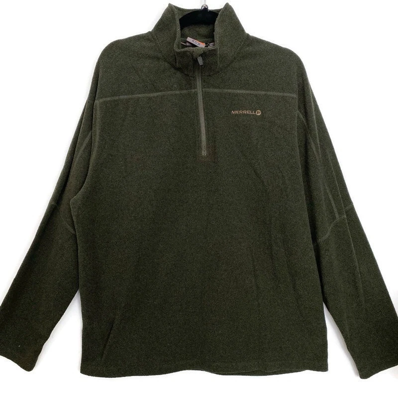 merrell 1/4 zip fleece textured sweater