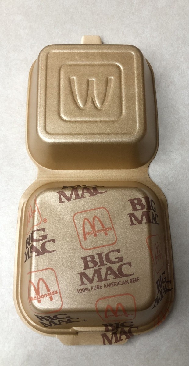 た*ん様 buco 70s international toys mccoy c McDonald's Big Mac Clamshell Foam Container Box Vintage NOS | eBay
